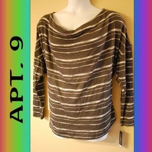 DROOPING NECK LINE GRAY SWEATER TOP